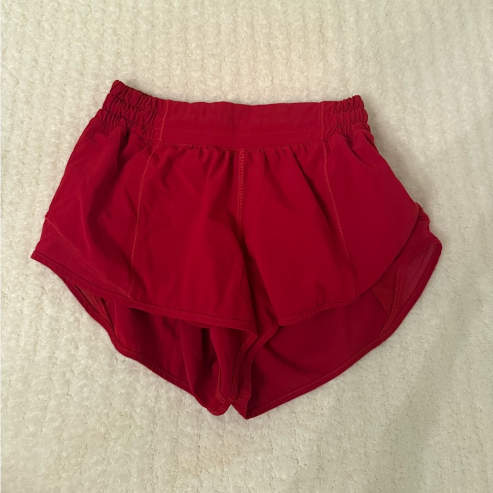 Lululemon red hotty hot shorts